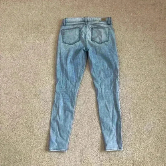 Paige light wash distressed verdugo ankle shade-b jeans in size 28 - Picture 3 of 6